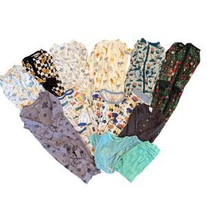 BUNDLE LOT Boys Pajamas SZ 0-3 Months to 7/8T Includes 11 Items Brands Assorted